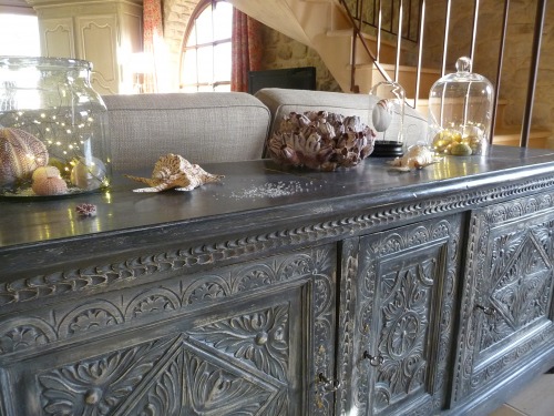 old patinated buffet